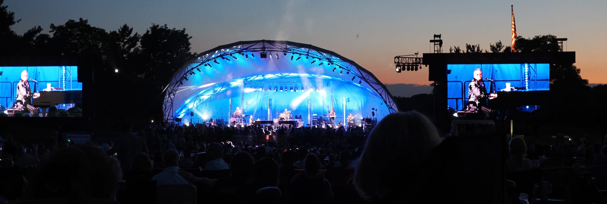 outdoor concert venue at sunset Miami